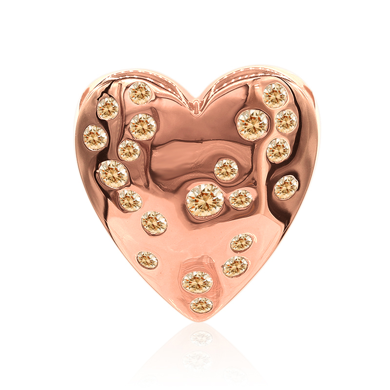 SI1 Argyle-Rose de France-Brillant-Goldanhänger (Annette)