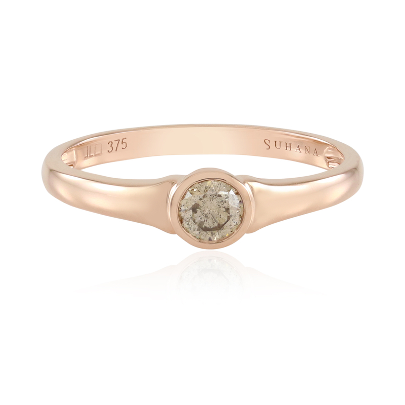I2 Schokoladen-Brillant-Goldring (SUHANA)
