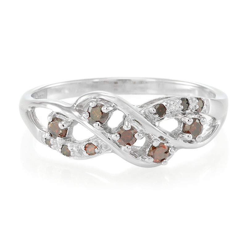 Fancy-Diamant-Silberring