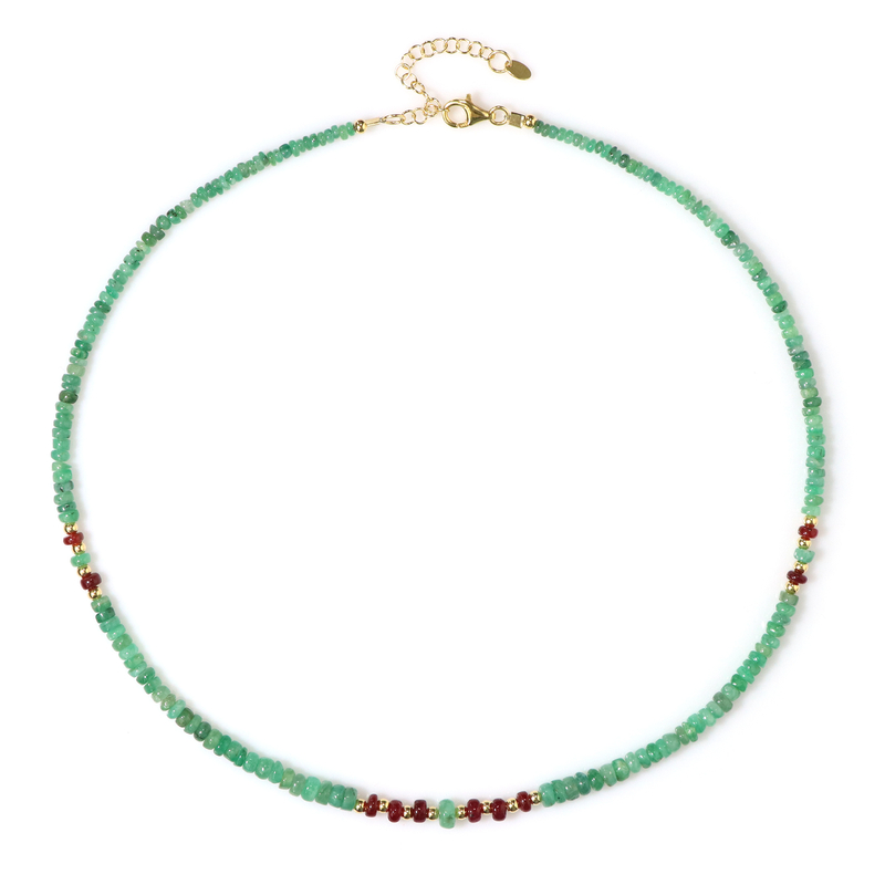 Edelstein-Silberhalskette Edelstein-Silberhalskette