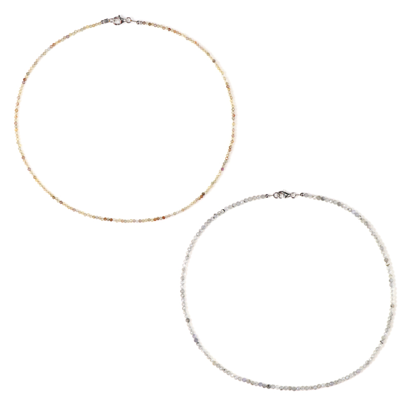 Zirkon-Silberhalsketten