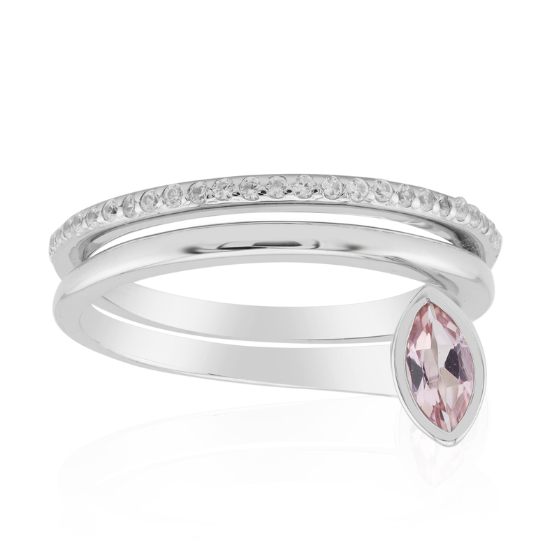 Nigerianischer Pinkfarbener Turmalin-Silberring