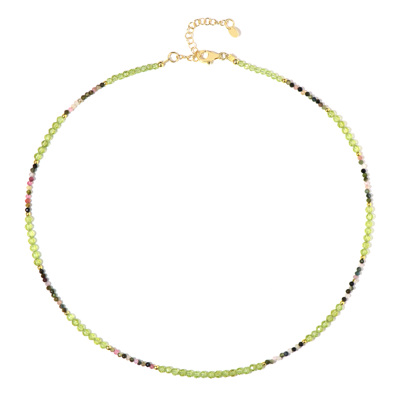 Edelstein-Silberhalskette