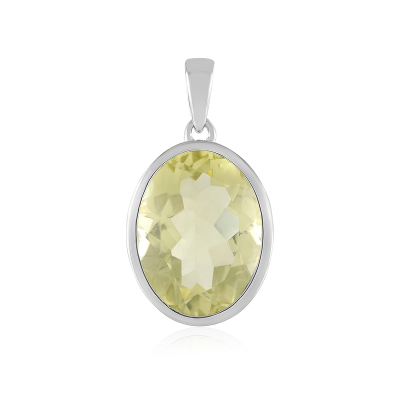 Limonen-Quarz-Silberanhänger