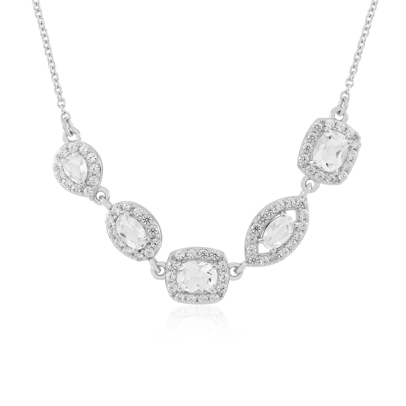 Petalit-Silbercollier