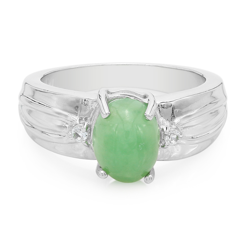 Kaiserlicher Chrysopras-Silberring