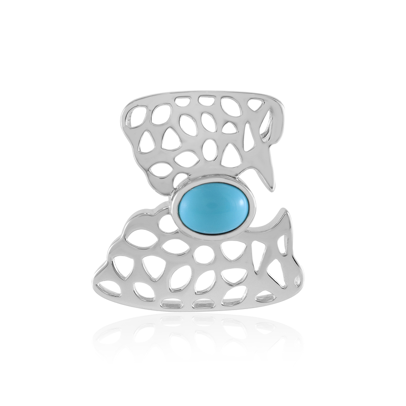 Sleeping Beauty-Türkis-Silberanhänger (MONOSONO COLLECTION)