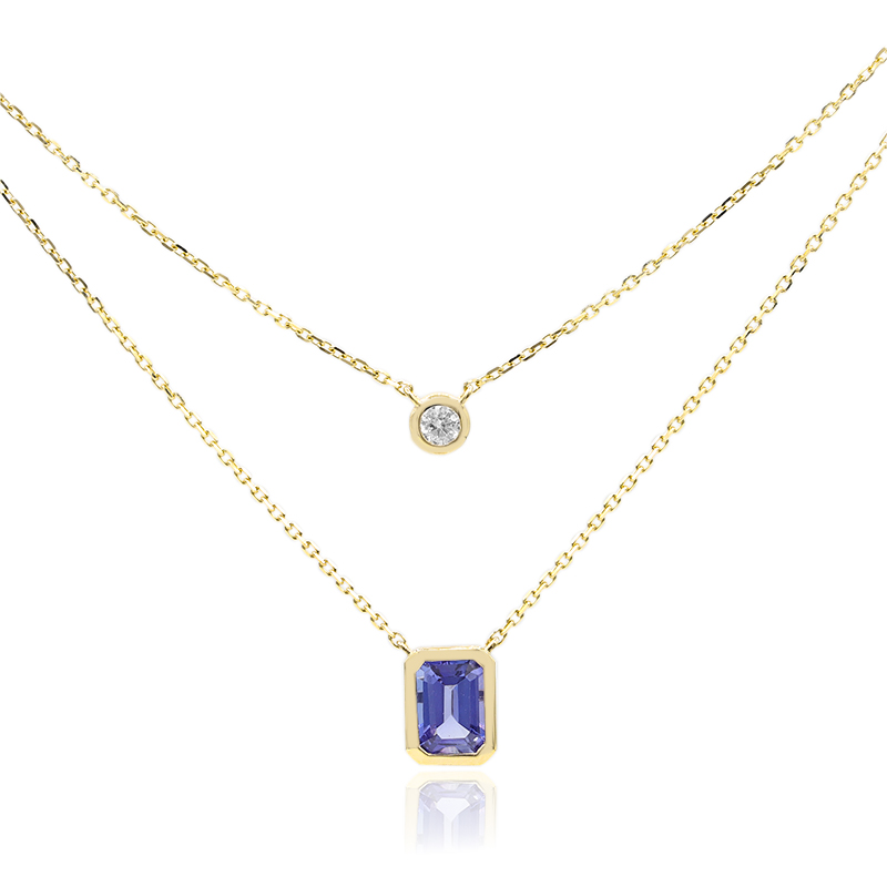 AAA-Tansanit-Goldcollier (CIRARI)