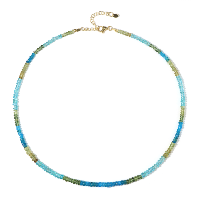 Apatit-Silberhalskette