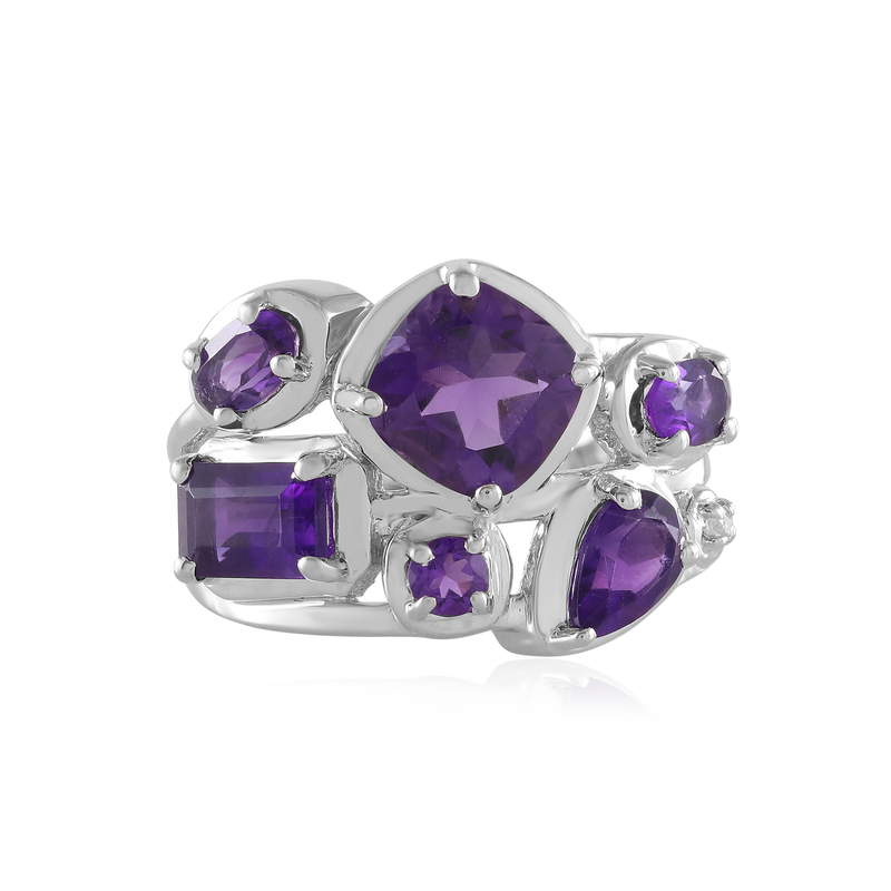 Marokkanischer Amethyst-Silberring