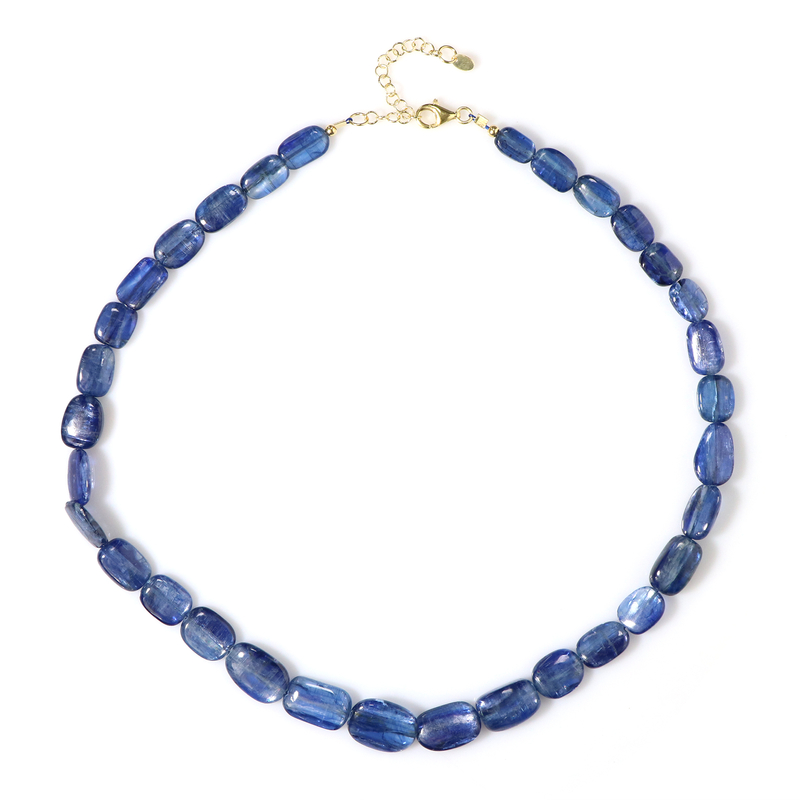 Nepalesischer Kyanit-Silberhalskette Nepalesischer Kyanit-Silberhalskette