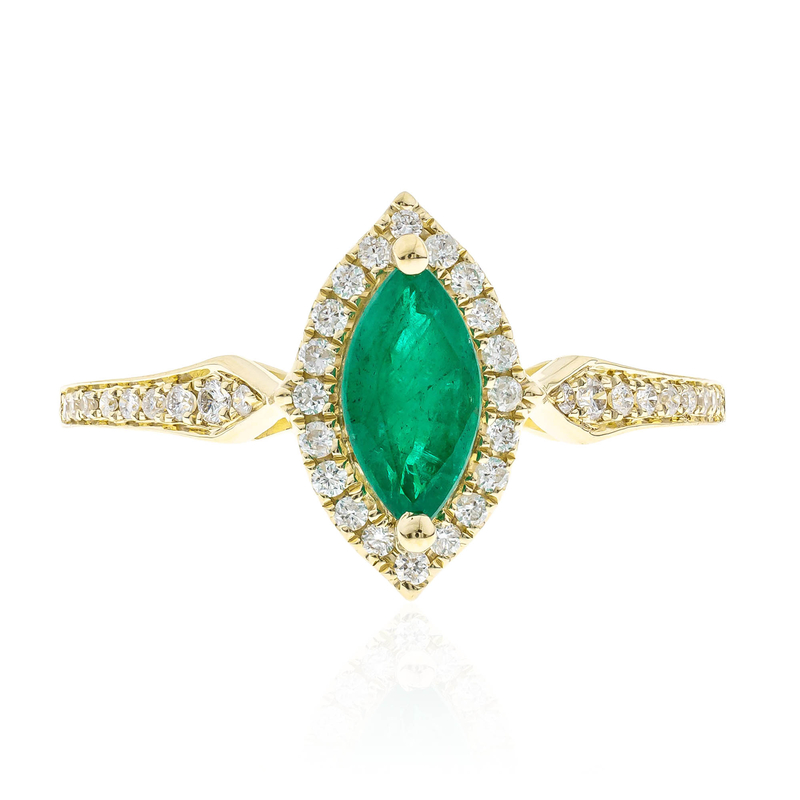 Kolumbianischer Smaragd-Goldring (CIRARI)