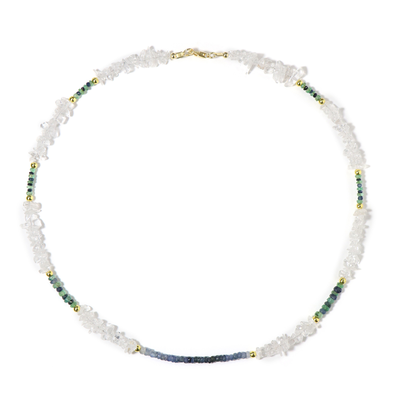 Edelstein-Silberhalskette