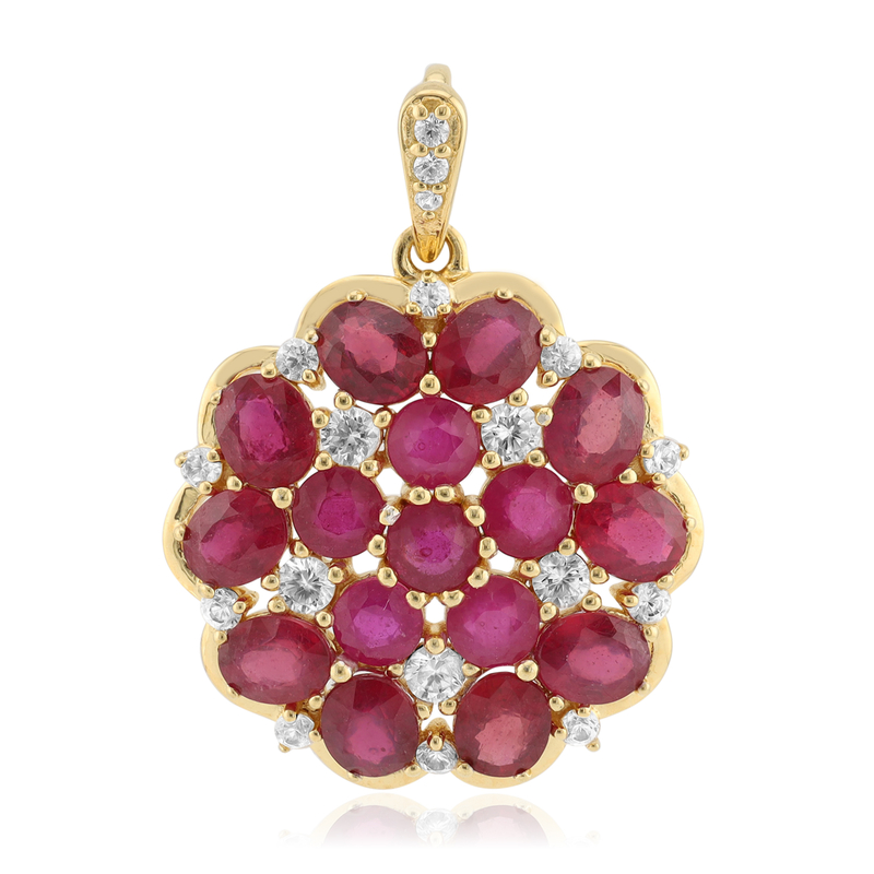 Madagaskar-Rubin-Silberanhänger