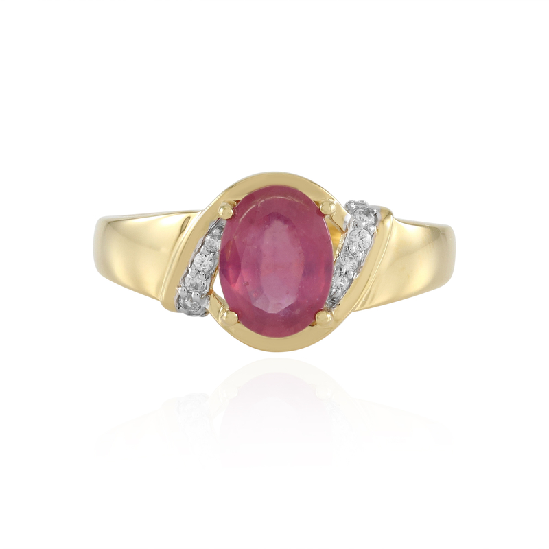 Pinkfarbener Madagaskar-Saphir-Silberring