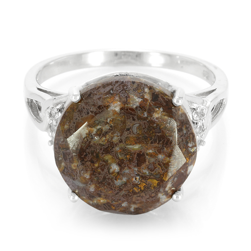 Dinosaurier-Quarz-Silberring