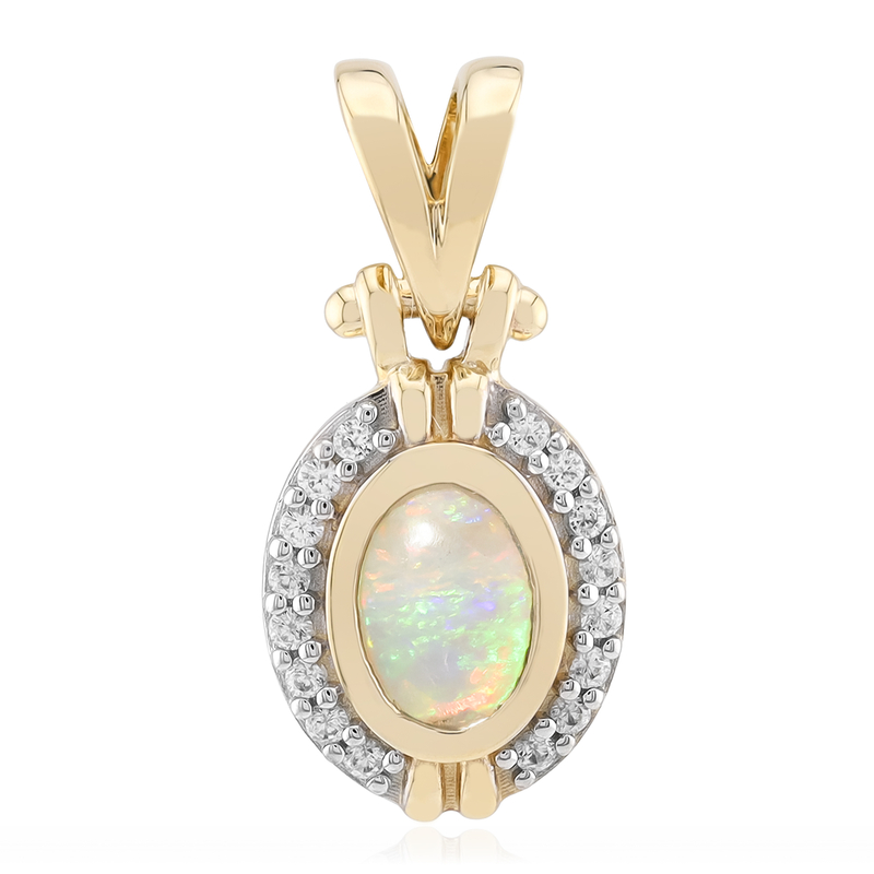 Jelly-Opal-Goldanhänger