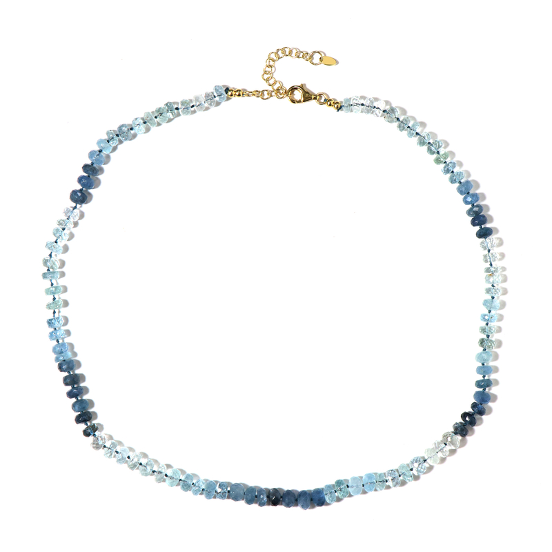 Santa Maria-Aquamarin-Silberhalskette (Adela Silber) Santa Maria-Aquamarin-Silberhalskette (Adela Silber)