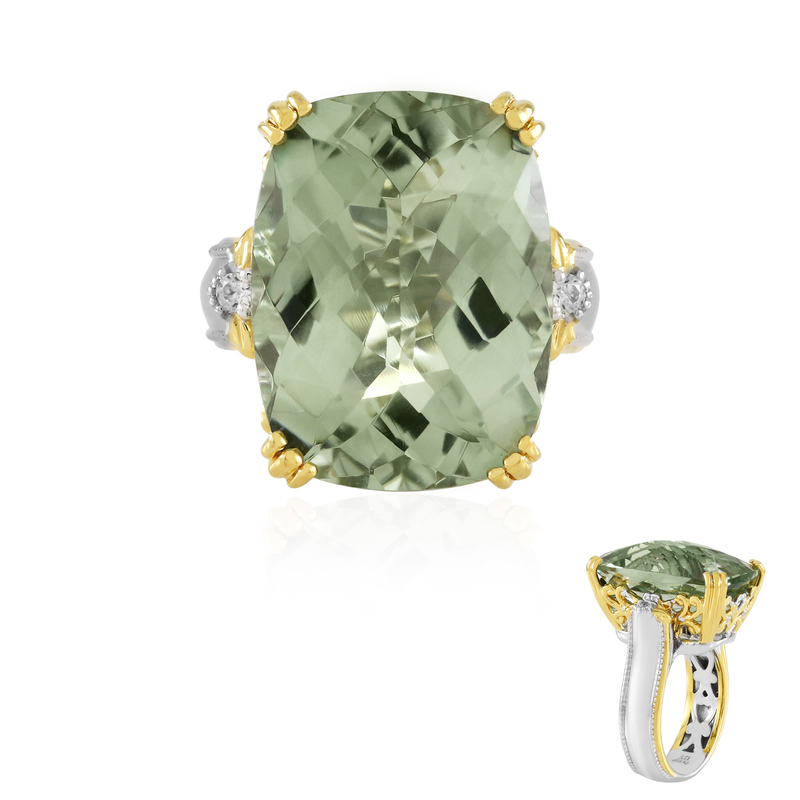 Grüner Amethyst-Silberring (Gems en Vogue)