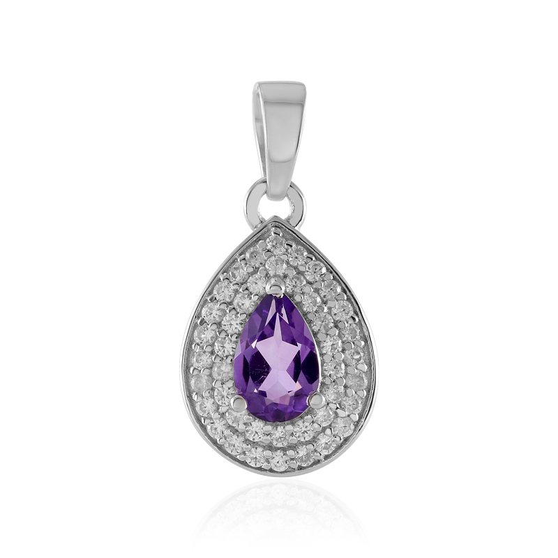 Uruguay-Amethyst-Silberanhänger Uruguay-Amethyst-Silberanhänger