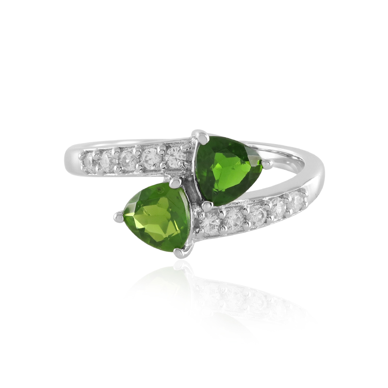 Russischer Diopsid-Silberring