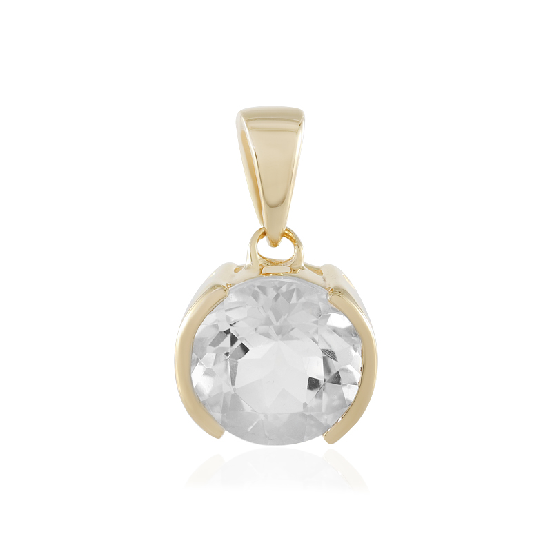 Weißer Quarz-Silberanhänger