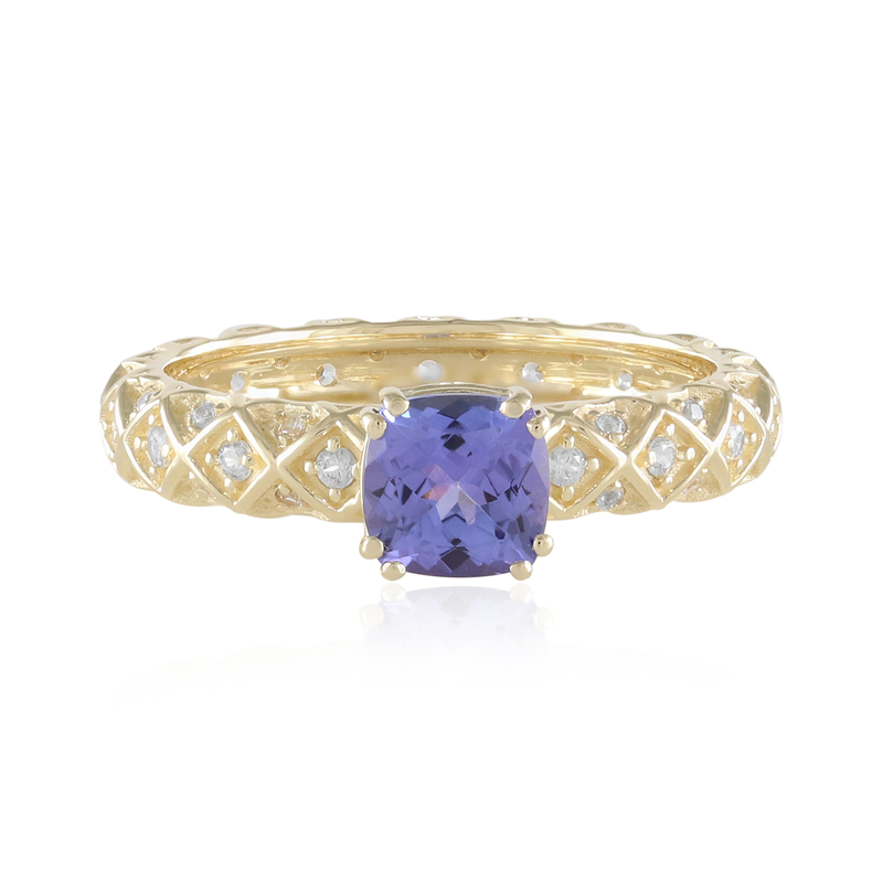 Tansanit-Goldring (de Melo Gold)