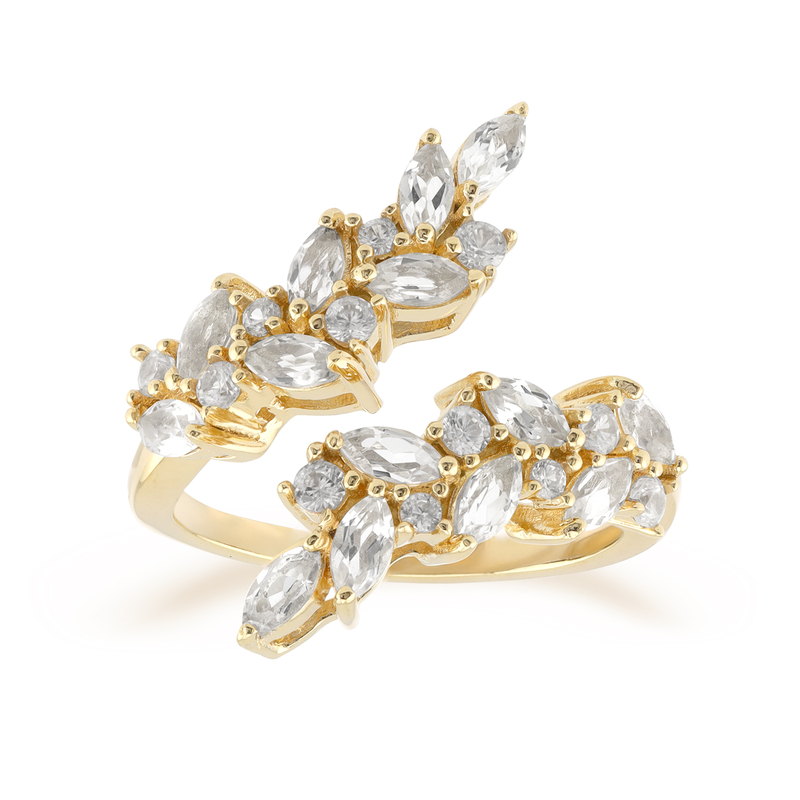 Weißer Topas-Silberring Weißer Topas-Silberring