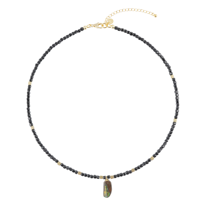 Edelstein-Silberhalskette