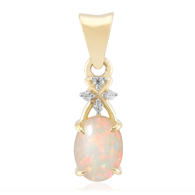 Coober Pedy-Opal-Goldanhänger