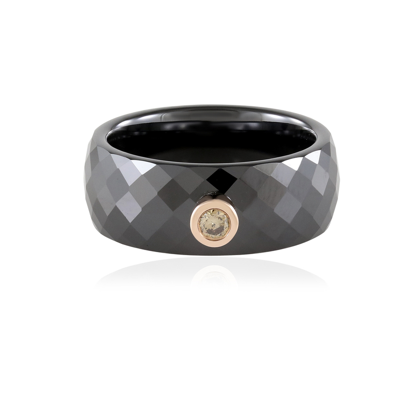 SI2 Champagner-Brillant-Keramikring