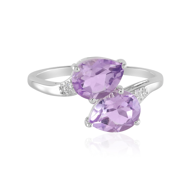 Lavendel-Amethyst-Silberring