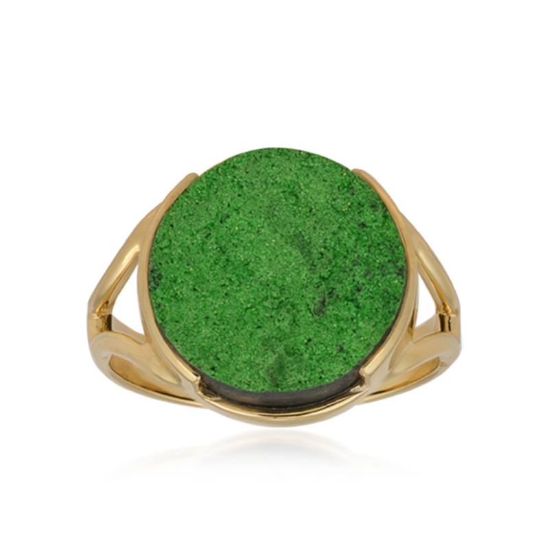 Uwarowit-Silberring (Bali Barong)