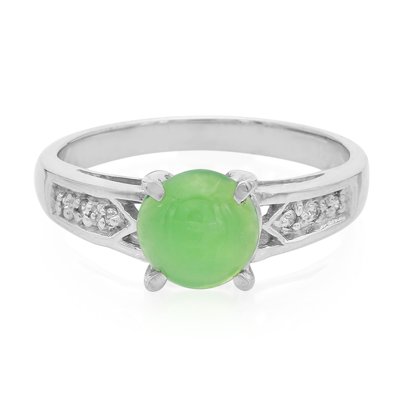 Kaiserlicher Chrysopras-Silberring