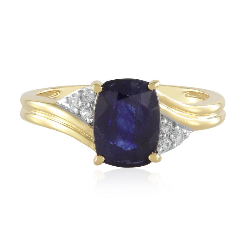 Blauer Madagaskar-Saphir-Silberring