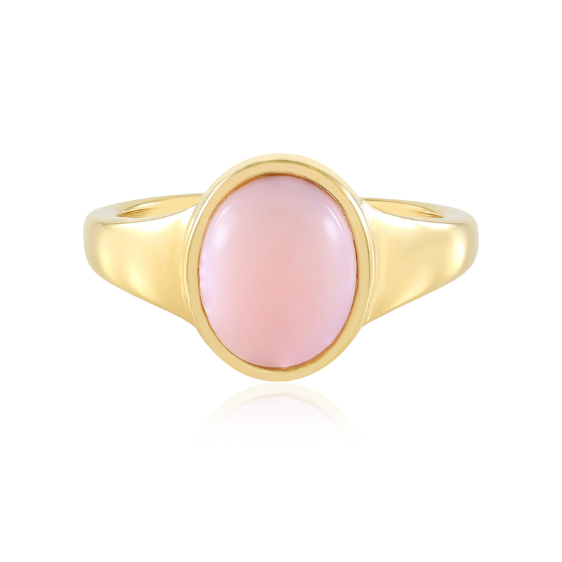 Pinkfarbener Opal-Silberring (KM by Juwelo)
