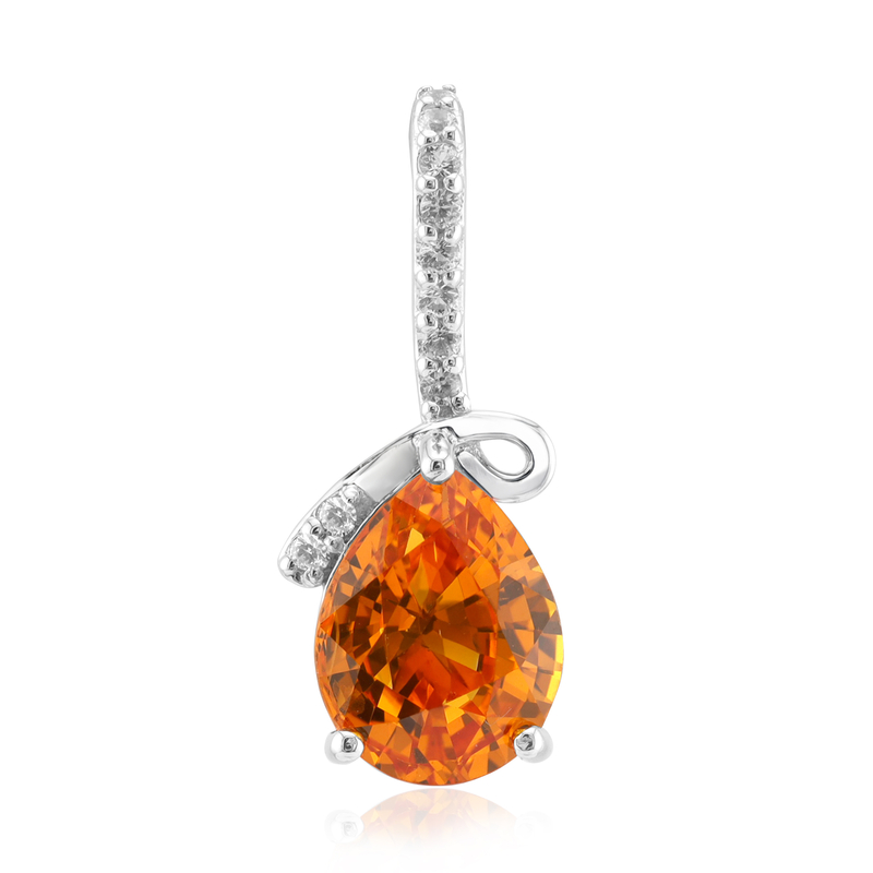 Oranger Ban Ka Cha-Saphir-Goldanhänger