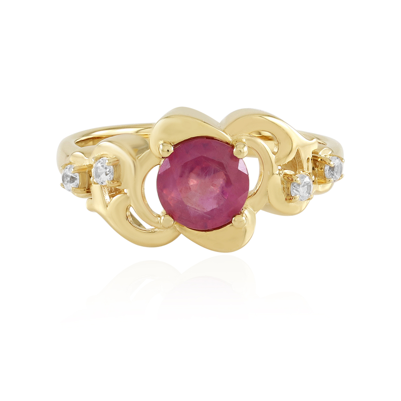 Pinkfarbener Madagaskar-Saphir-Silberring