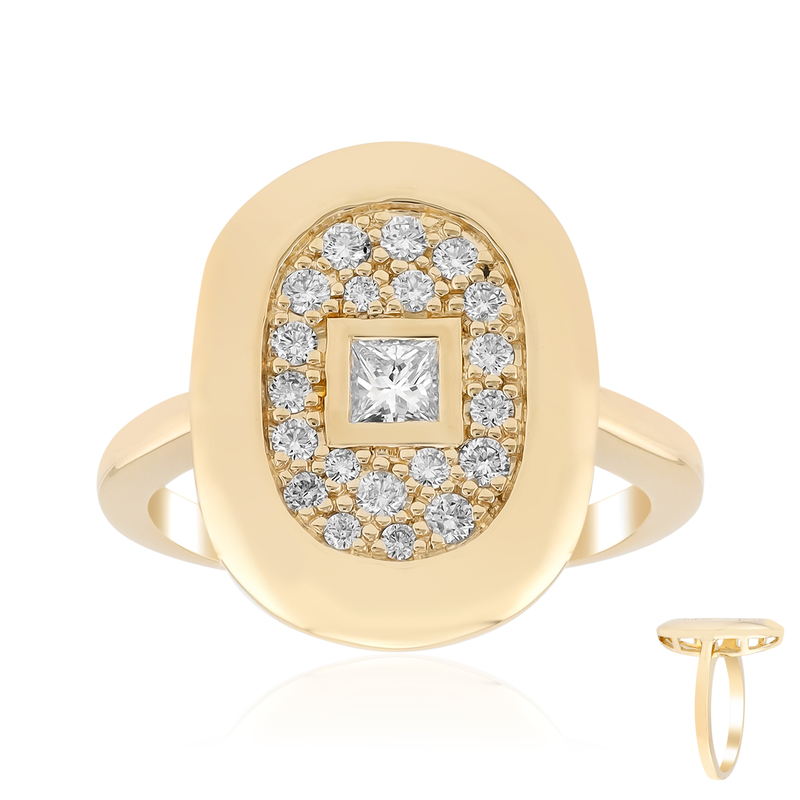 SI1 (G) Diamant-Goldring (Annette)