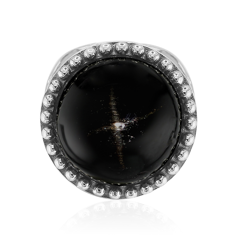 Indischer Stern-Diopsid-Silberanhänger Indischer Stern-Diopsid-Silberanhänger