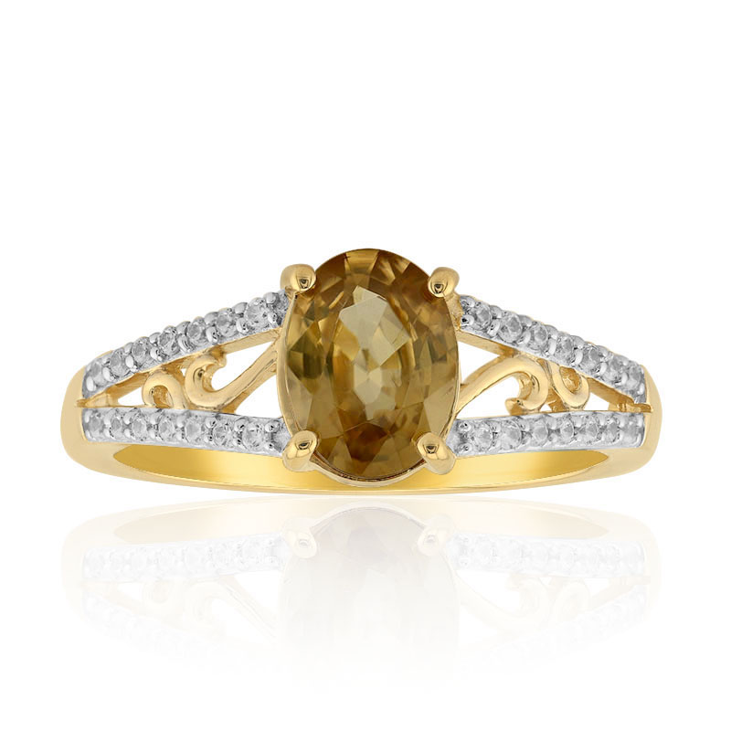 Gelber Kings Plains-Zirkon-Goldring