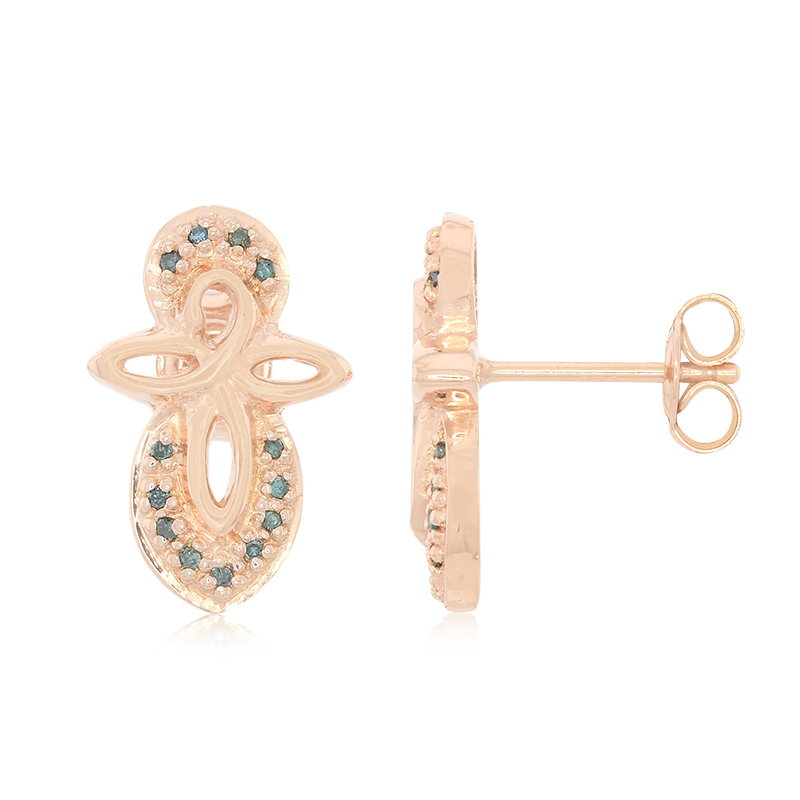 Fancy-Diamant-Silberohrringe