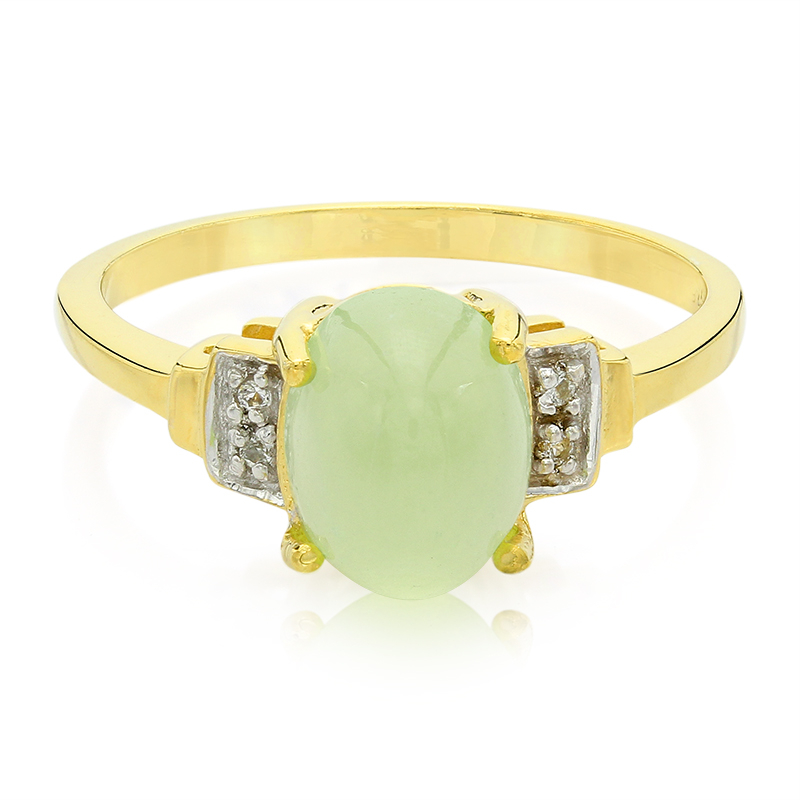 Kaiserlicher Chrysopras-Silberring