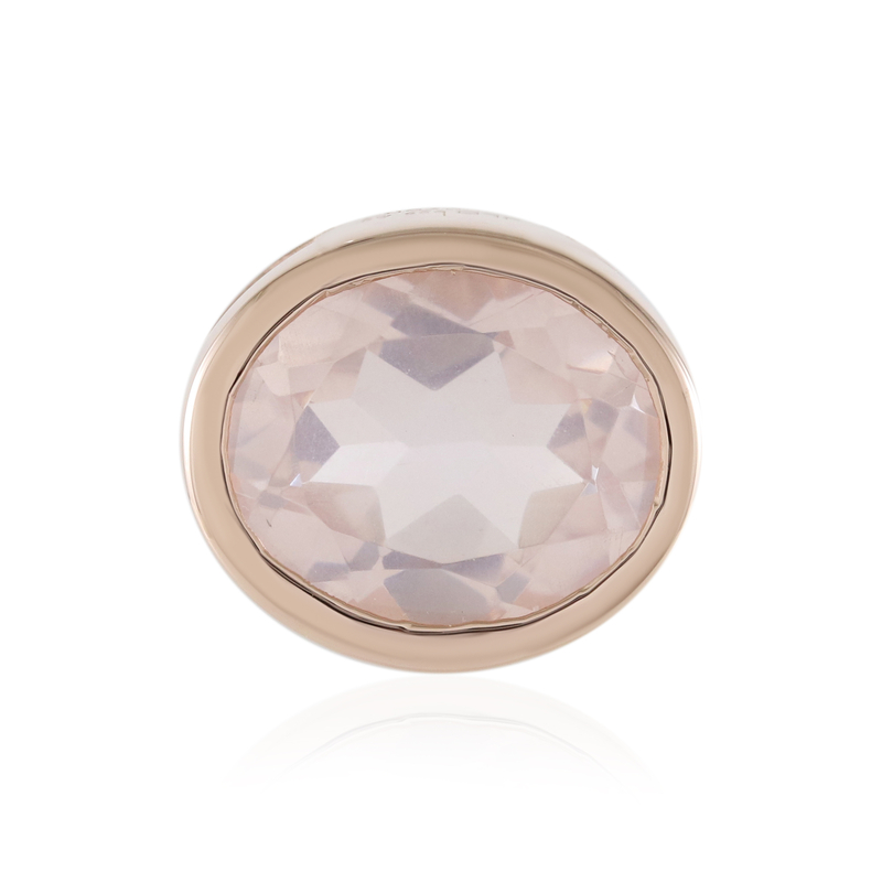 Rosenquarz-Silberanhänger (MONOSONO COLLECTION)