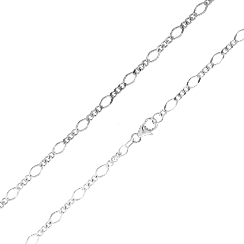 Silber-Figarokette – 5,87 g – 45 cm