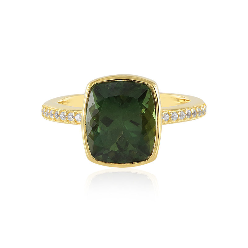 Chrom-Apatit-Silberring Chrom-Apatit-Silberring