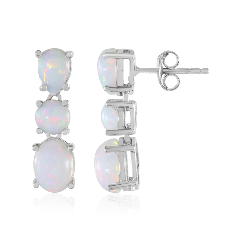 Welo-Opal-Silberohrringe