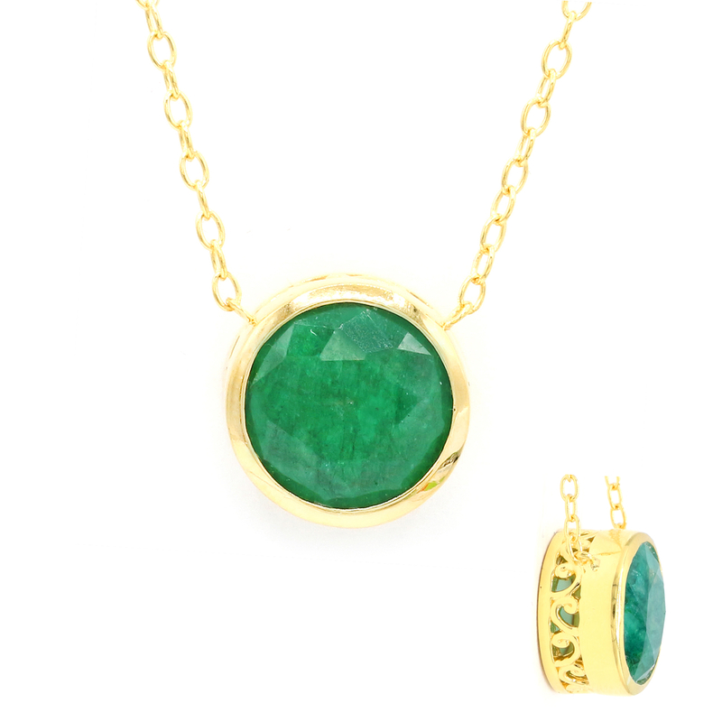 Pit D8-Smaragd-Silbercollier (Gems en Vogue)