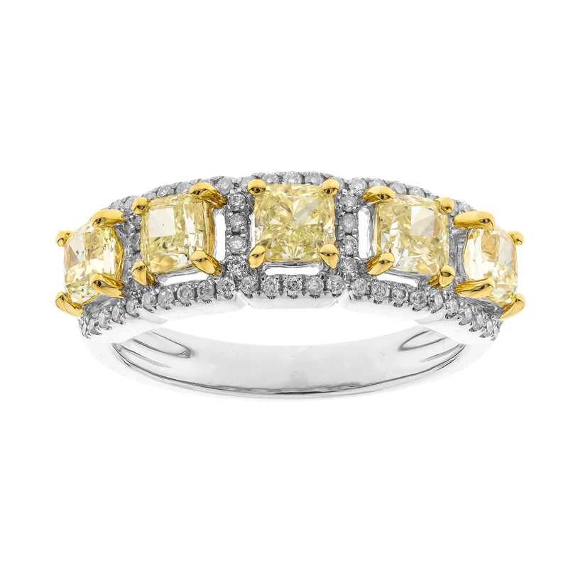 Gelber SI2 Brillant-Goldring (CIRARI)