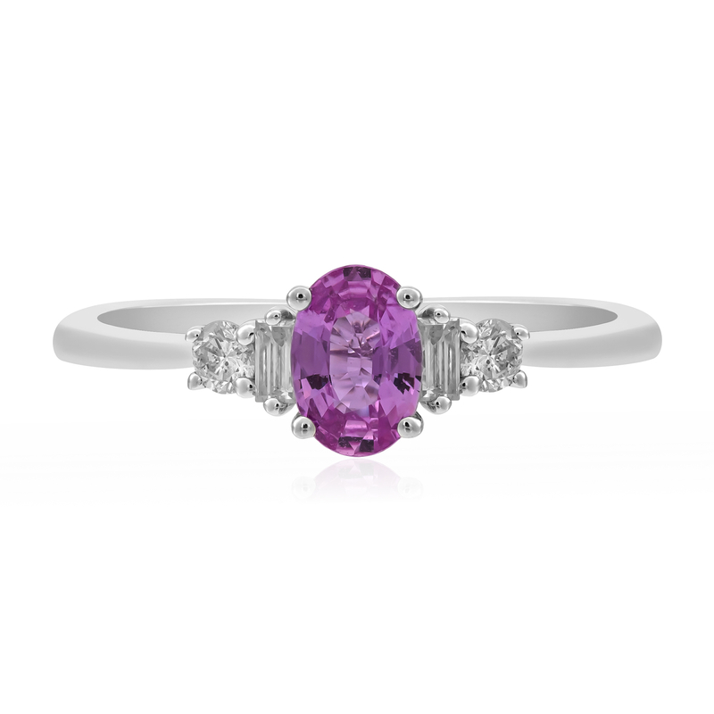 Pinkfarbener Saphir-Goldring (CIRARI)